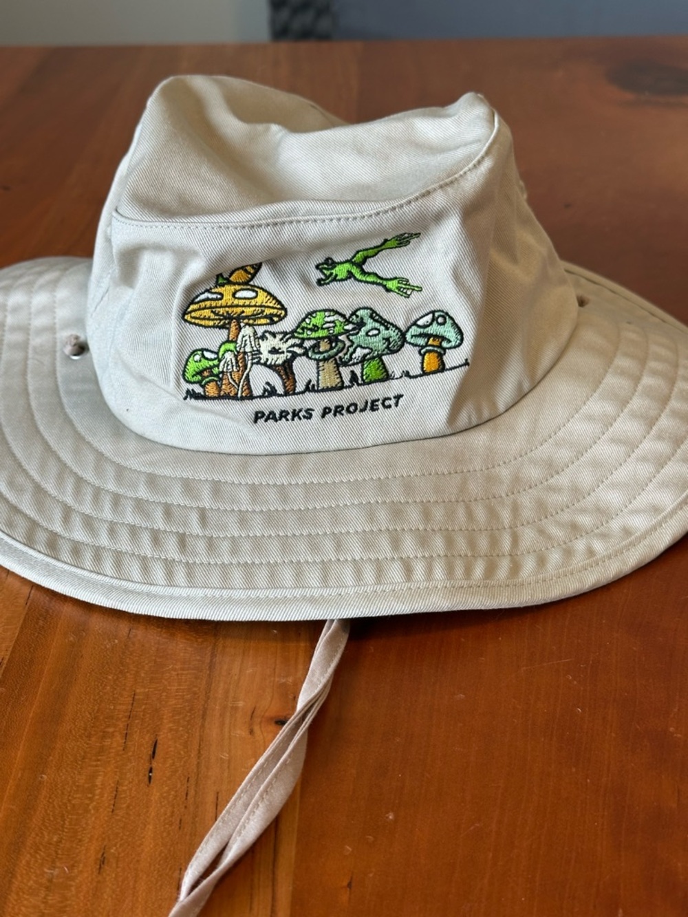 Parks Project Cream Bucket Hat with Black Trim